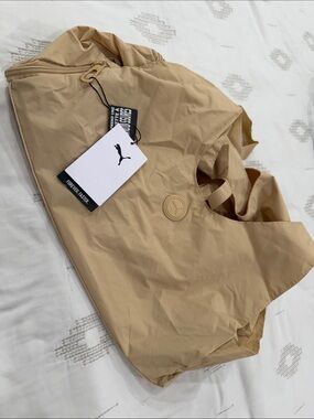 Puma Natural Beige Gym Nylon Tote Bag